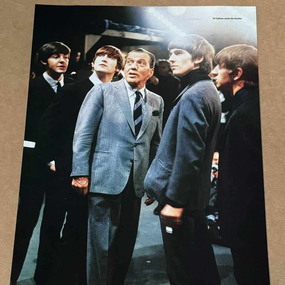 Ed Sullivan meets The Beatles - Music Print Ad Photo